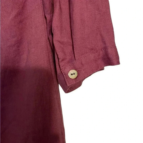 J Jill purple dress knee length 100% linen pleated shoulder 🌸🌸 - Picture 4 of 4